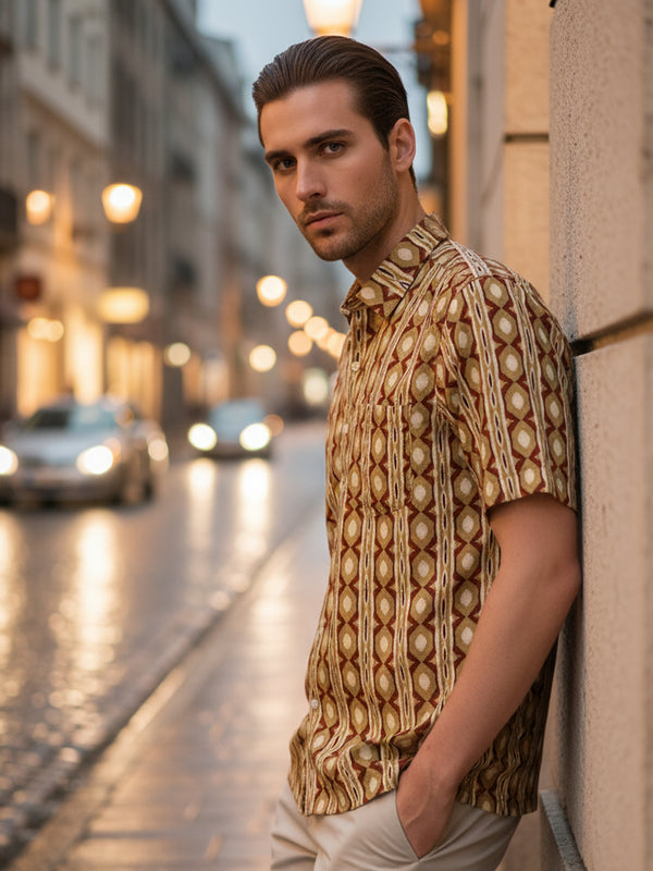 HADID SHIRT SHORT SLEEVE (OCHRE)